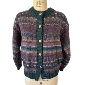 ALPS Fine Womens Apparel Vintage Wool Cardigan Size Medium